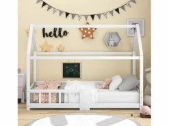 Cama cabina 90x200 cm de madera maciza - con pizarra -^ModernLuxe Hot