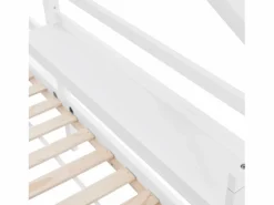ModernLuxe Cama cabina 90x200cm de madera maciza - con estantes - Blanco Online