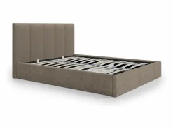Vente-unique Cama Con Canapé|Cama Adulto|Cama canapé 180 x 200 cm con cabecero con costuras verticales tela + colchón - KILACLO