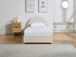 Vente-unique Cama canapé 90 x 190 cm en terciopelo acanalado color + colchón - LIRIMO Beige