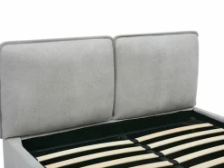 Vente-unique Cama Con Canapé|Cama canapé con funda extraíble queen size 160 x 200 cm de tela + colchón - TENESE