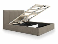 Vente-unique Cama canapé king size 200 x 200 cm de tela + colchón - KILACLO Topo Outlet