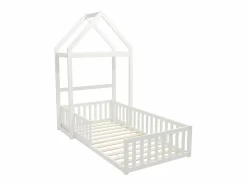 Vente-unique Cama casa 90 x 190 cm de pino y MDF en color - VARLAINE Blanco Sale