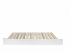 Cama casita con barandilla + cama de arrastre madera 90x190cm Blanco Hot