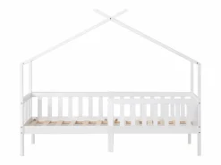ModernLuxe Cama Montessori|Cama casita infantil 90×200 cm - en madera maciza + MDF - con protección anti-caídas y somier de láminas -