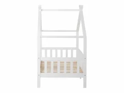 ModernLuxe Cama Montessori|Cama casita infantil 90×200 cm - en madera maciza + MDF - con protección anti-caídas y somier de láminas -