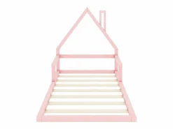 Hauss Spole Cama Montessori|Cama casita infantil 90x200 cm, en pino con base, diseño casa, fácil de montar (sin colchón)