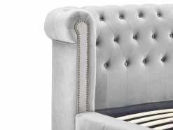 Vente-unique Cama Terciopelo|Cama chesterfield 160 x 200 cm pana - TONGERLA