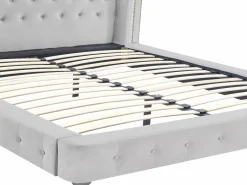 Vente-unique Cama Terciopelo|Cama chesterfield 160 x 200 cm pana - TONGERLA
