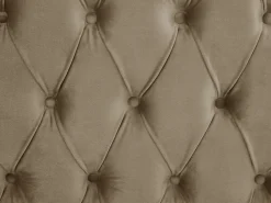 Cama Chesterfield Queen Size con almacenaje en terciopelo gris + colchón - DULENI^Vente-unique Best
