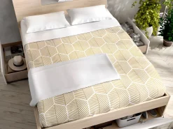 Cama compartimentos 140 x 190 cm color blanco y natural LEANDRE^Vente-unique New
