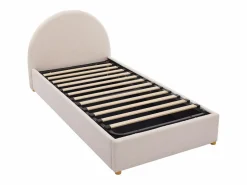 Vente-unique Cama Con Canapé|Cama Con Almacenaje|Cama con almacenaje LIRIMO de 90 x 190 cm en tejido bouclé color