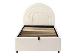 OKWISH Cama Con Canapé|Cama Infantil|Cama con almacenaje 90x200 cm Cama infantil con cabecero y somier - terciopelo bouclé (sin colchón)