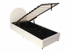OKWISH Cama Con Canapé|Cama Infantil|Cama con almacenaje 90x200 cm Cama infantil con cabecero y somier - terciopelo bouclé (sin colchón)
