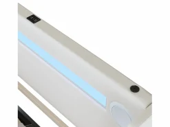 Cama Con Canapé|Cama Con Almacenaje|Cama con almacenaje 160x200 cm - Cama doble con USB, luz LED y reproductor Bluetooth - PU - sin colchón