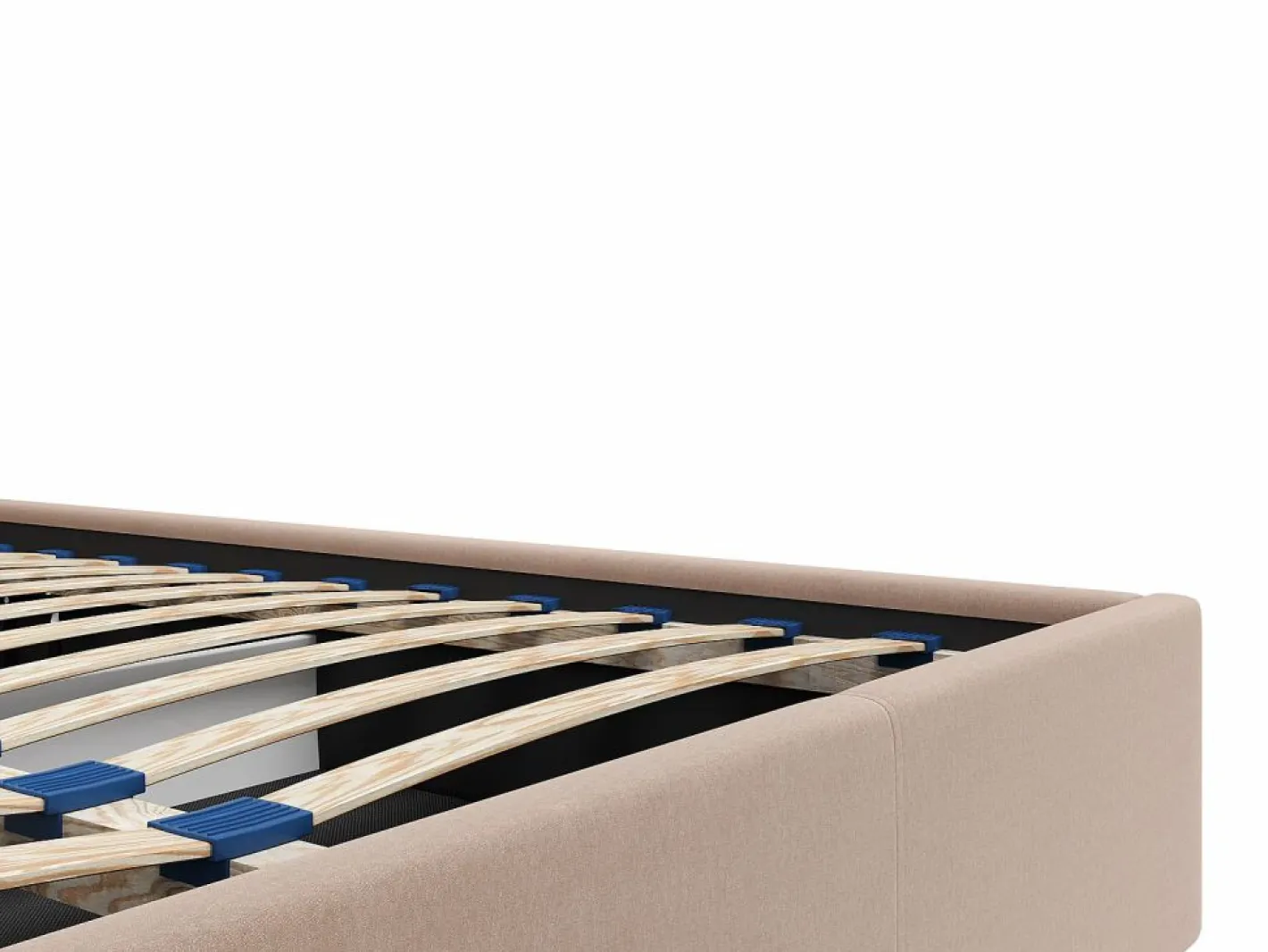 Vente-unique Cama con arcón king size 200 x 200 cm de terciopelo en color - MIRDAL Beige Discount
