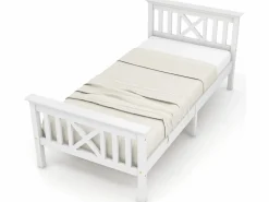 Merax Cama Infantil|Cama con cabecero - 90 x 200 cm - pino - somier -