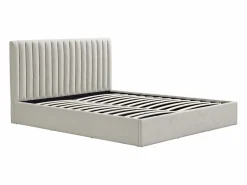 Vente-unique Cama Con Canapé|Cama Con Almacenaje|Cama con cajón queen size 160 x 200 cm de tela - SARANELI