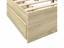 vidaxl Cama Con Almacenaje|Cama Adulto|Cama con cajones madera ingeniería roble Sonoma 150x200 cm