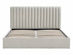 Vente-unique Cama Con Canapé|Cama Con Almacenaje|Cama con canapé 140 x 190 cm de tela - SARANELI