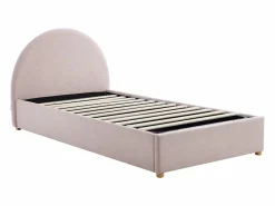 Vente-unique Cama con canapé 90 x 190 cm de terciopelo de pana color + colchón - LIRIMO Rosa Online