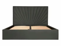 Vente-unique Cama con canapé abatible 140 x 190 cm terciopelo RILIODA Gris antracita Hot