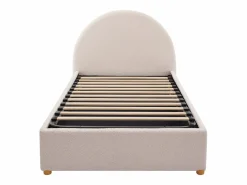 Vente-unique Cama Infantil|Cama con canapé de 90 x 190 cm en tejido bouclé color + colchón - LIRIMO