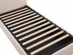 Vente-unique Cama Infantil|Cama con canapé de 90 x 190 cm en tejido bouclé color + colchón - LIRIMO