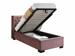 Vente-unique Cama Con Canapé|Cama Infantil|Cama con canapé de 90 x 200 cm con cabecero tapizado en terciopelo - MASSIMO