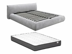 Cama con canapé king size 180 x 200 cm de tela color + colchón - MIRSIO^Vente-unique Hot