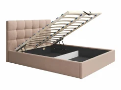Cama con canapé king size 180 x 200 cm de terciopelo en color - MIRDAL^Vente-unique Online