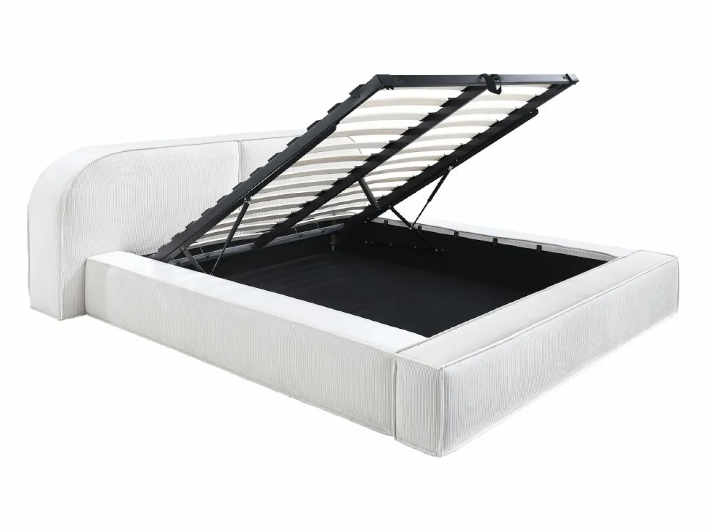 Maison Céphy Cama con canapé LIRABA 160 x 200 cm pana + colchón - Crema Online