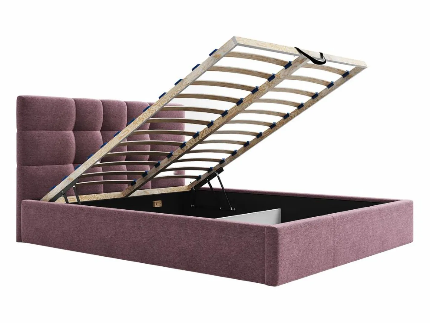 Vente-unique Cama con canapé queen size 160 x 200 cm de tela burdeos - ELIAVA Granate Online