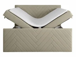 Ysmée Cama con canapés abatibles - 160 x 200 - Terciopelo - - MAKANA Topo Sale