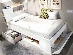 Vente-unique Cama Infantil|Cama con compartimentos 90 x 190 cm LEANDRE - Color: