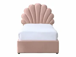 Vente-unique Cama Terciopelo|Cama Infantil|Cama concha 90 x 190 cm con 2 cajones de terciopelo + colchón - MOANA