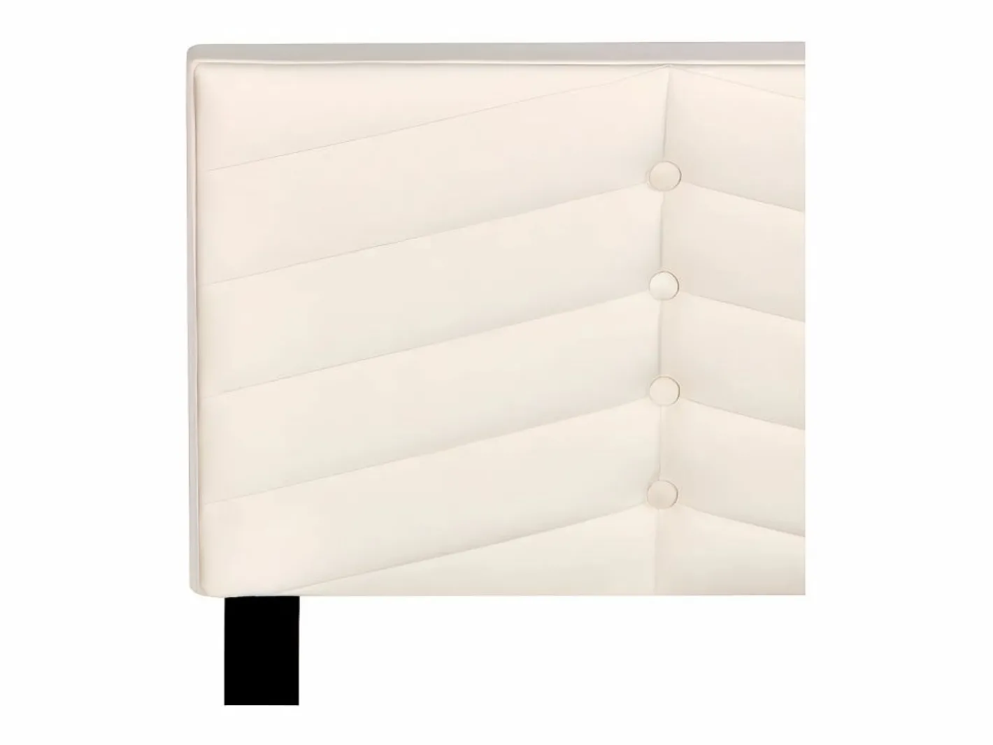 ModernLuxe Cama contenedor de terciopelo con somier de láminas + cabecero ajustable - 140x190cm - Beige Online