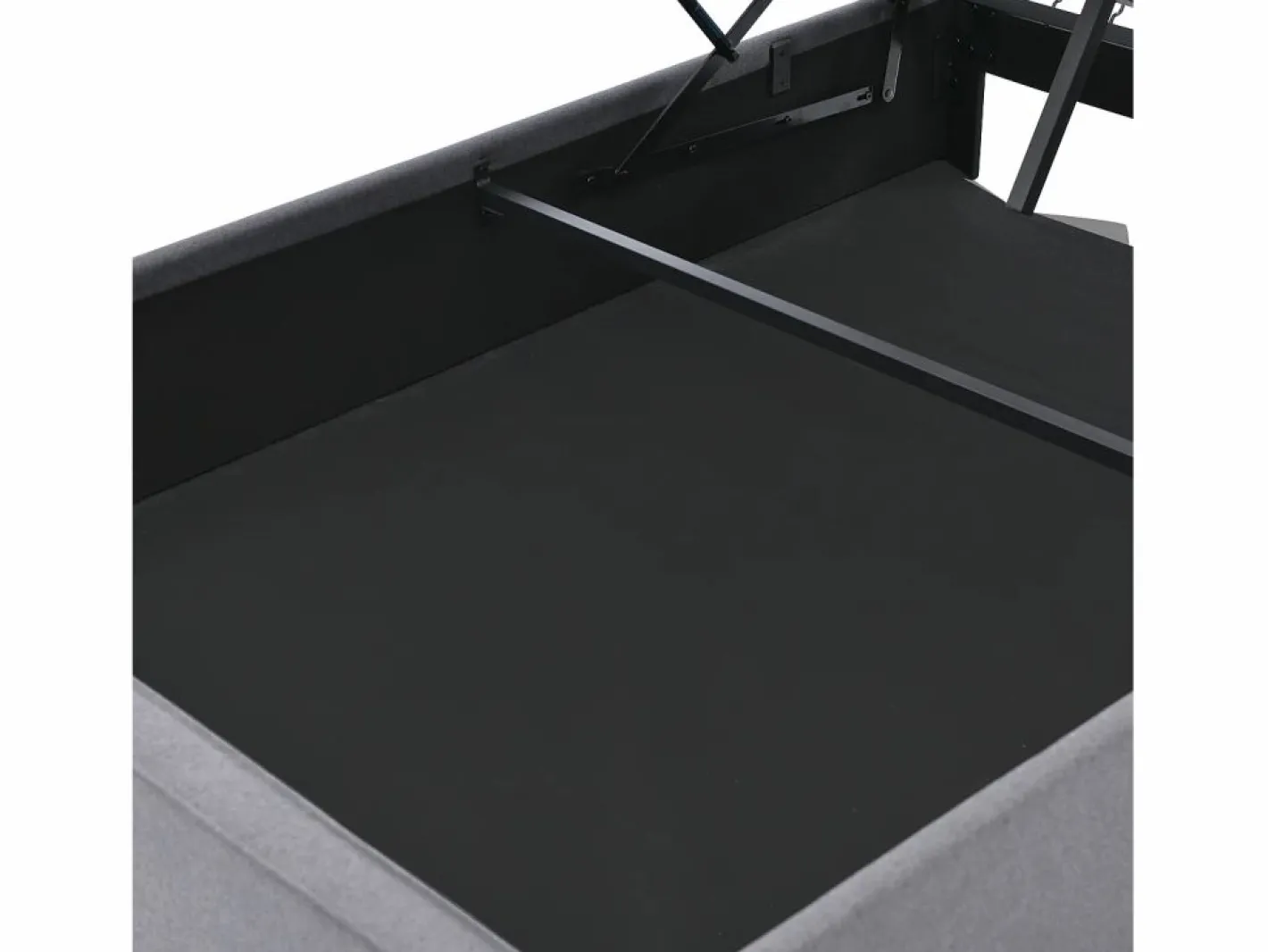Merax Cama Con Canapé|Cama Con Almacenaje|Cama contenedor 140x200 cm acolchada de algodón, somier incluido, oscuro