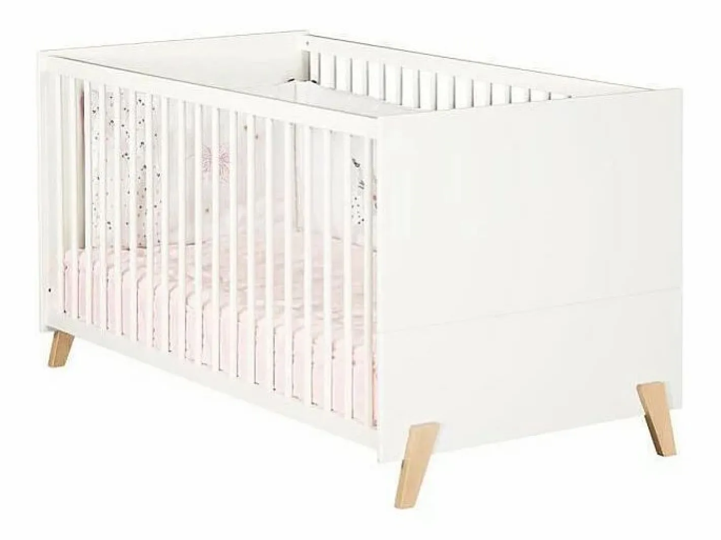 Cama convertible 140x70 - Little Big Bed sobre patas de madera blanca^ Outlet