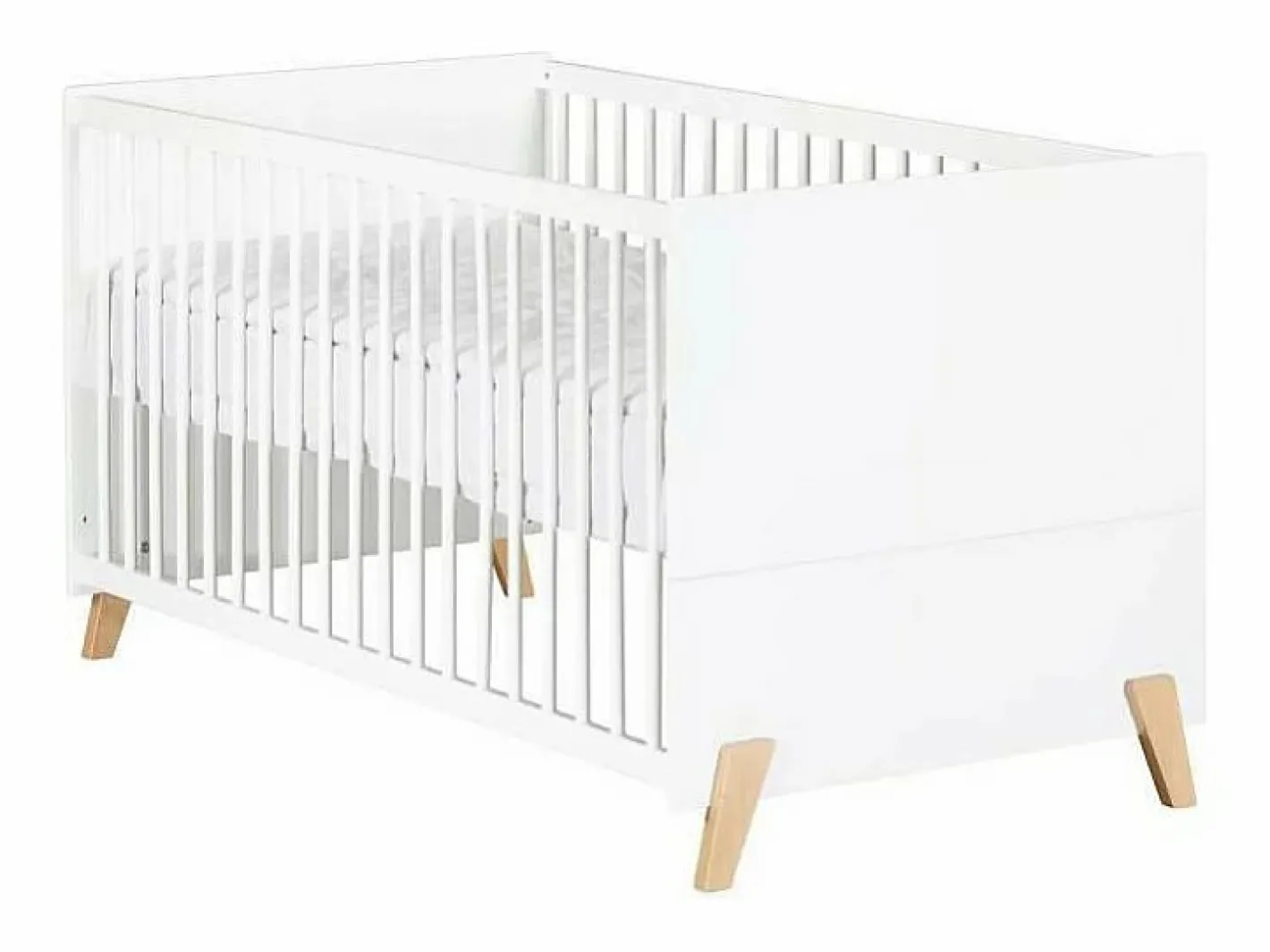 Cama convertible 140x70 - Little Big Bed sobre patas de madera blanca^ Outlet