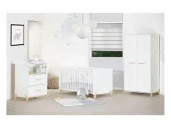 Cama convertible 140x70 - Little Big Bed sobre patas de madera blanca^ Outlet