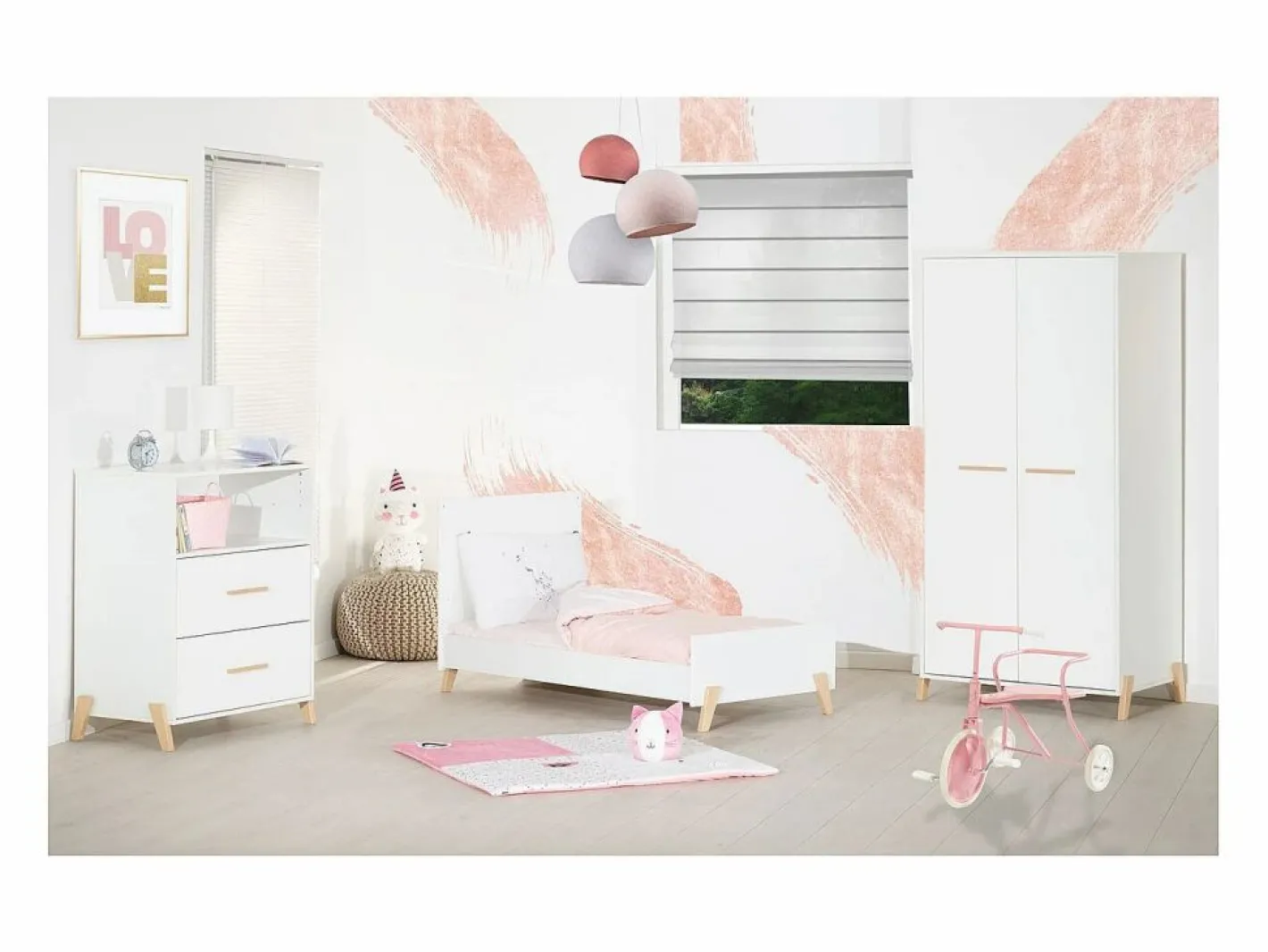 Cama convertible 140x70 - Little Big Bed sobre patas de madera blanca^ Outlet