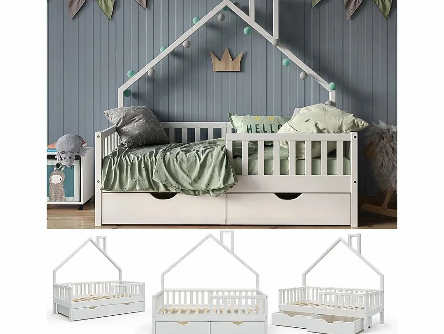 Vicco Cama Montessori|Cama de casa 168x83x155 noemi