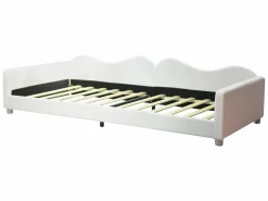 Merax Mueble De Bebé|Cama de día tapizada - 90 x 200 cm - 2 cajones - tejido afelpado - somier de láminas - para niños o bebés -