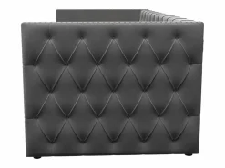 Hauss Spole Cama de día 90x200 cm, cama nido 90x190 cm - Cama infantil en terciopelo con somier de láminas Gris Outlet