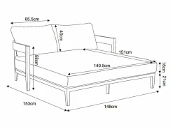 MYLIA Cama de jardín de aluminio - Antracita - NYDELO de Gris antracita Sale