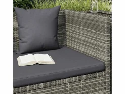 vidaxl Cama de jardín 200x60 cm ratán sintético Gris Hot