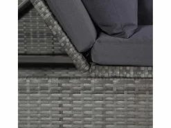 vidaxl Cama de jardín 200x60 cm ratán sintético Gris Hot