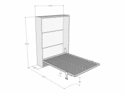 ITAMOBY Cama Abatible|Cama doble abatible vertical Versia 160