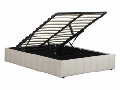 Cama doble con box de terciopelo "Meribel" - - 140 x 190 cm^Habitat et jardin New